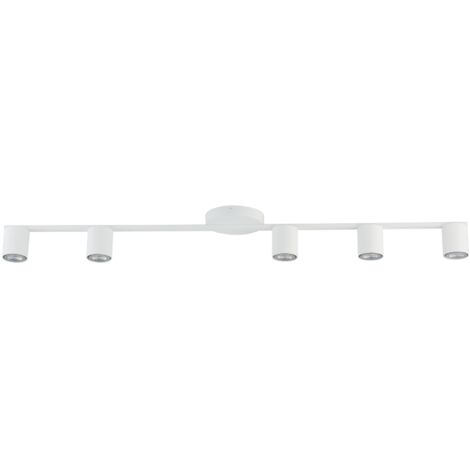 Plafonnier moderne blanc 5 spots GU10 25W Sigma Sky
