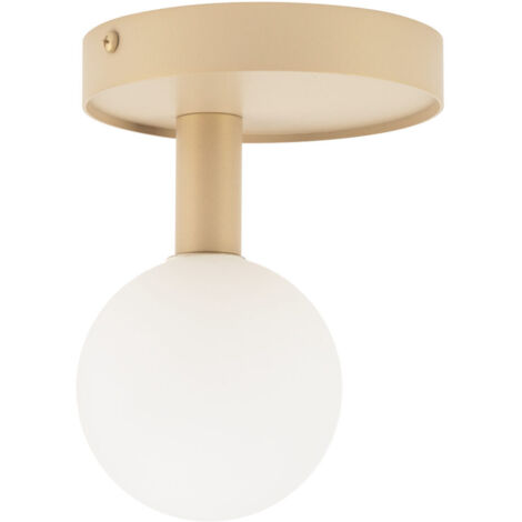 Plafonnier moderne doré globe verre Perla G9 Sigma