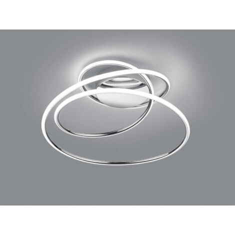 Plafonnier moderne LED intégré Bologna chrome 50cm