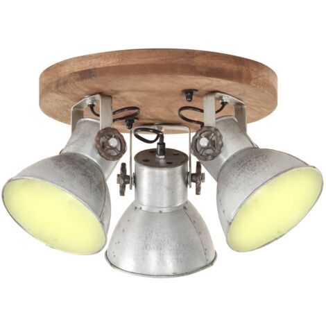 Plafonnier Moderne  Lustre Luminaire industriel 25 W Argenté 42x27 cm E27 69955