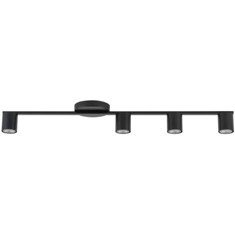 Plafonnier moderne noir 4 spots GU10 25W Sky Sigma