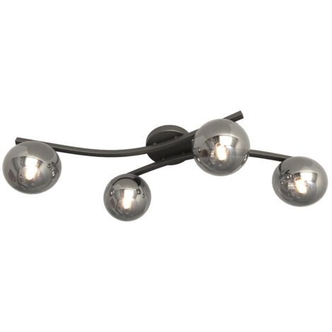 Plafonnier moderne noir graphite 4xE14 10W OPUS Emibig