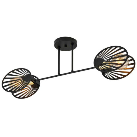 Plafonnier moderne noir LED Emibig Talia 1181/2 E27