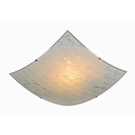 Plafonnier moderne Signa blanc 40 cm E27 en verre Trio