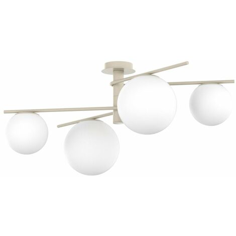 Plafonnier moderne top light boomerang 1200 4 e27 led plafonnier sphère de verre