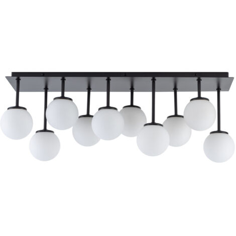 Plafonnier moderne Tulia 10 globes blancs G9 Sigma