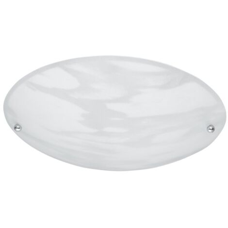 Plafonnier moderne verre LANA blanc 25cm E27 IP20 Trio