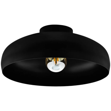 Plafonnier Mogano Black H: 17 Ø: 40cm Dimmable