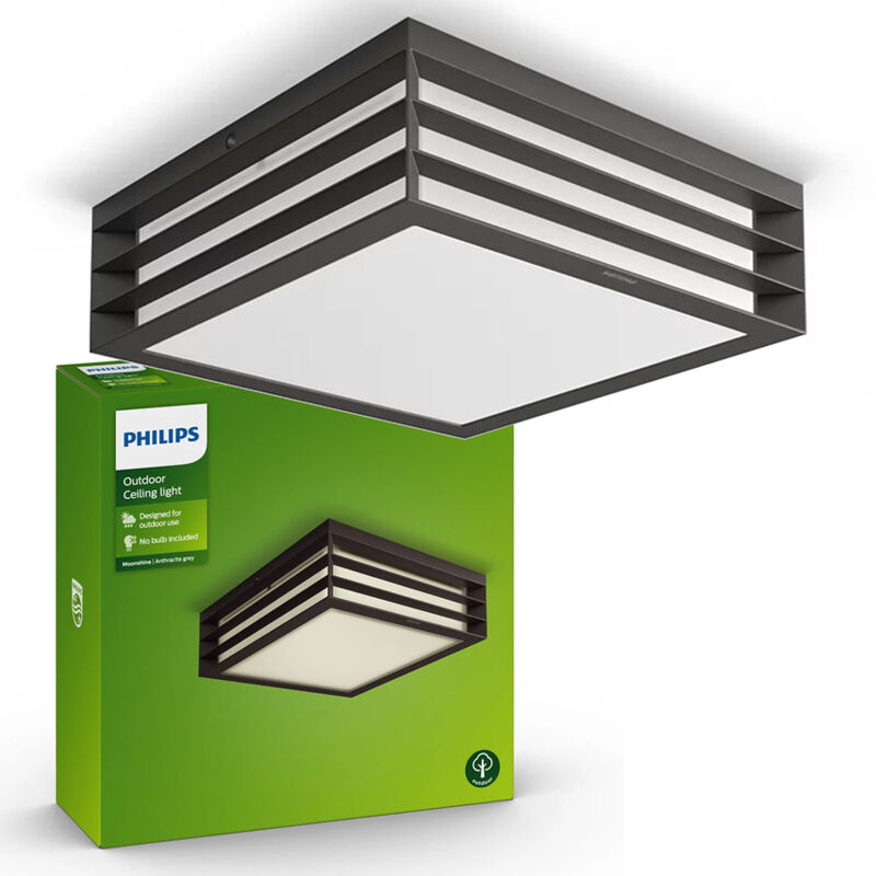 Philips - Applique led extérieure moonshine myGarden 2xE27 IP44 Anthracite