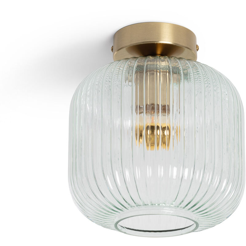 Ledkia - Plafonnier Métal et Verre Ánfora Transparent