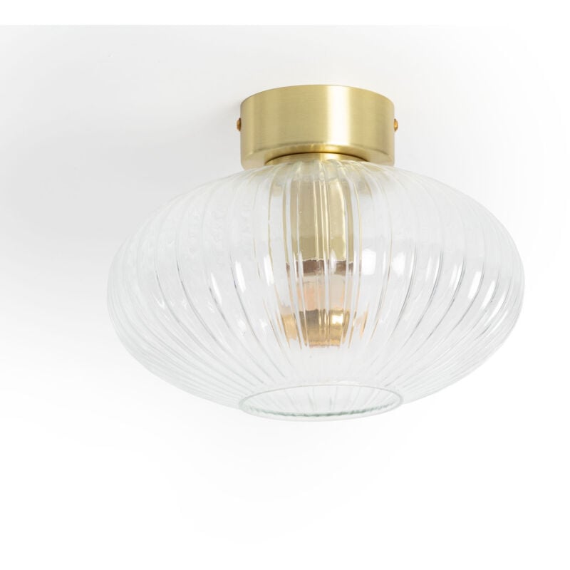 Plafonnier Métal et Verre Prometeo Transparent