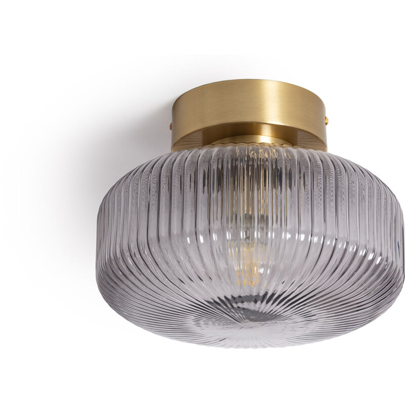 Plafonnier Métal et Verre Windsor Doré