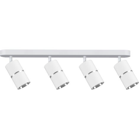 Plafonnier mural 4 spots GU10 blanc orientable Polux