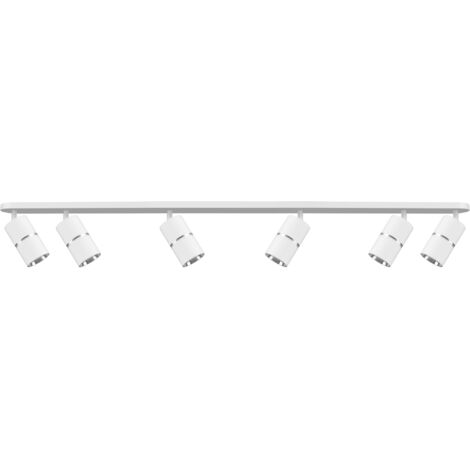 Plafonnier mural 6x GU10 blanc orientable Polux Bamboo