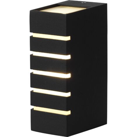 Plafonnier mural 9,5x6,3x17 cm en aluminium e'cran ABS pour lampes G9 max 28W pour exte'rieur