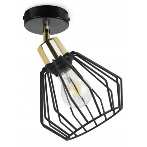 PLAFONNIER MURAL LAMPE À FIL MÉTALLIQUE LED