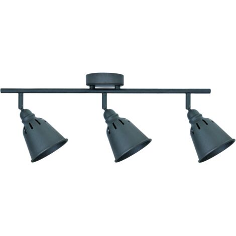 Plafonnier mural orientable 3xE14 noir Polux Fiona