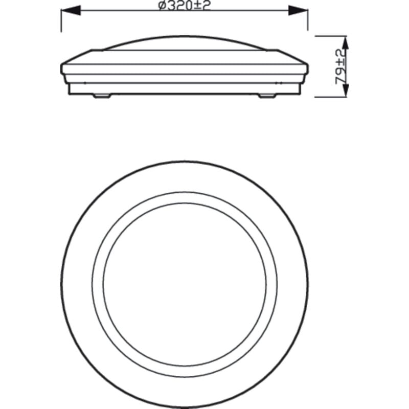 Philips - Cinnabar plafonnier led 17W, 4000K, 8x32x32 cm, Blanc
