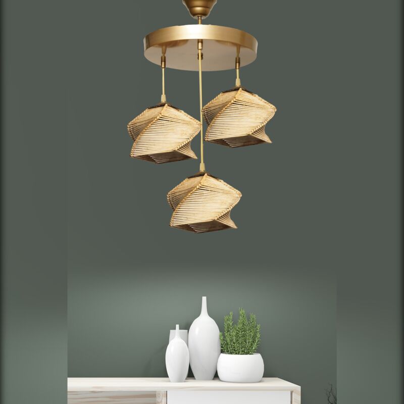 Plafonnier - Naturel, 35x35x85