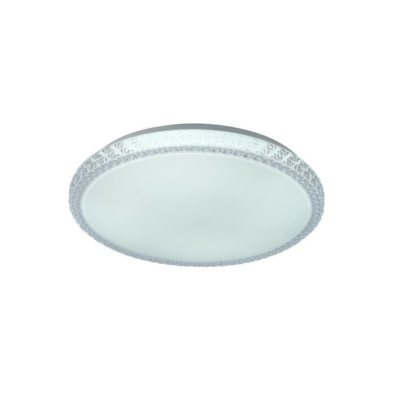 Inspired Mantra - Naxos - LED Ceiling 24W, With Remote Control 3000K-6000K, 1550lm, White, Clear Acrylic