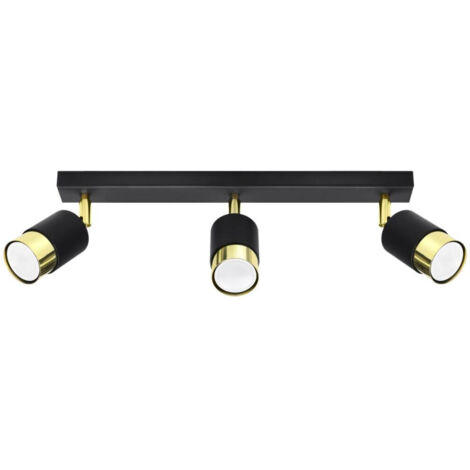 Plafonnier Nero acier 3xGU10 Sollux