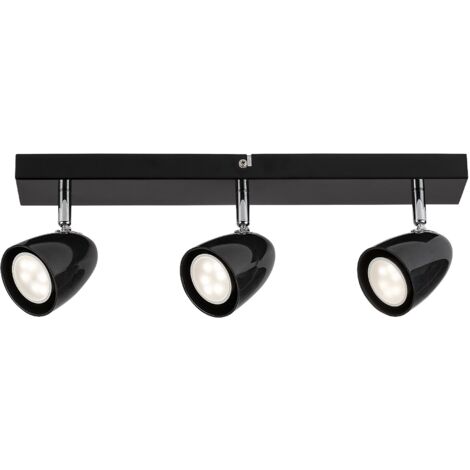 Plafonnier noir 3 spots orientables GU10 Rabalux Perico