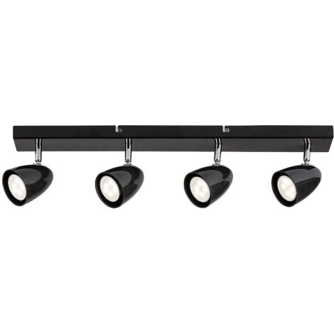 Plafonnier noir 4 spots orientables GU10 Rabalux Perico
