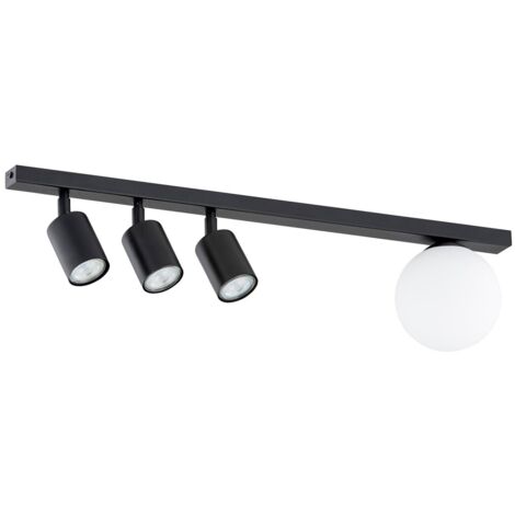 Plafonnier noir Emibig BASTER 70 cm 4 feux GU10/E14