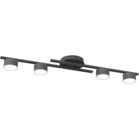 Plafonnier noir loft minimaliste 4xGX53 Fragment Emibig
