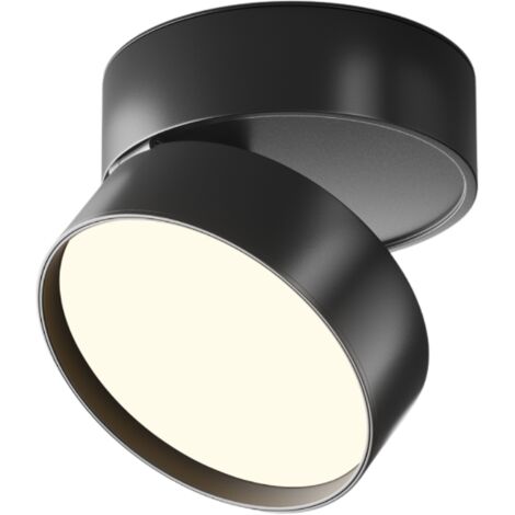 Plafonnier noir orientable Ø12 LED 18W 3000K Maytoni