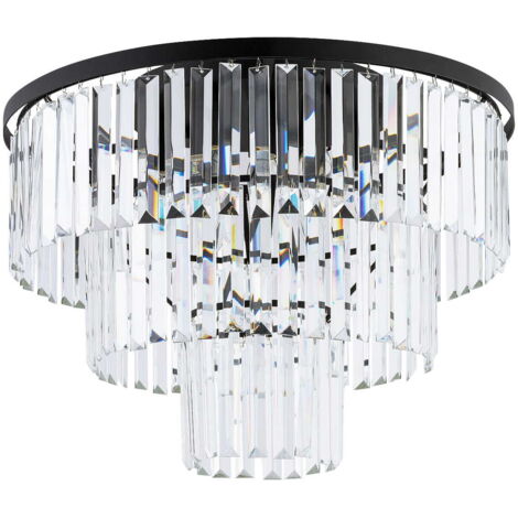 Plafonnier Nowodvorski Cristal glamour 9xE14 56cm noir