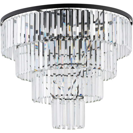Plafonnier Nowodvorski Cristal noir 71 cm 12xE14 glam