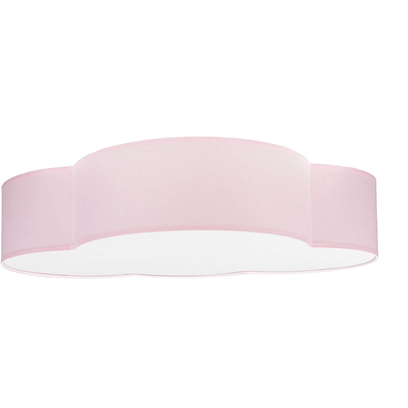 Plafonnier Nuage Rose Tissu 62 cm long 4x E27 Bébé Enfant Plafonnier Nuage Rose Tissu 62 cm long 4x E27 Bébé Enfant