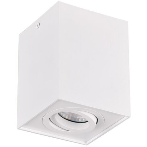 Plafonnier orientable 1xgu10 max 35w blanc mat - trio - biscuit