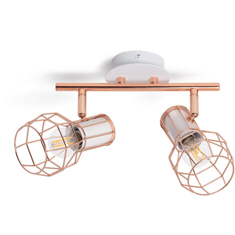 Plafonnier Orientable Aluminium Lada 2 Spots  Cuivre