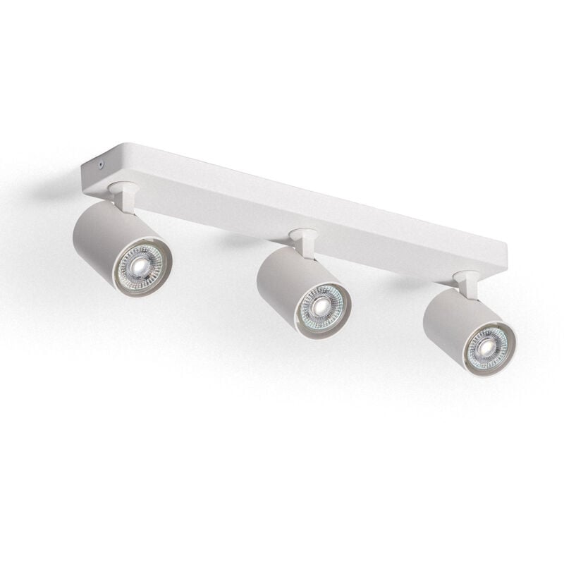 Ledkia - Plafonnier Orientable Blanc Cora 3 Spots Blanc
