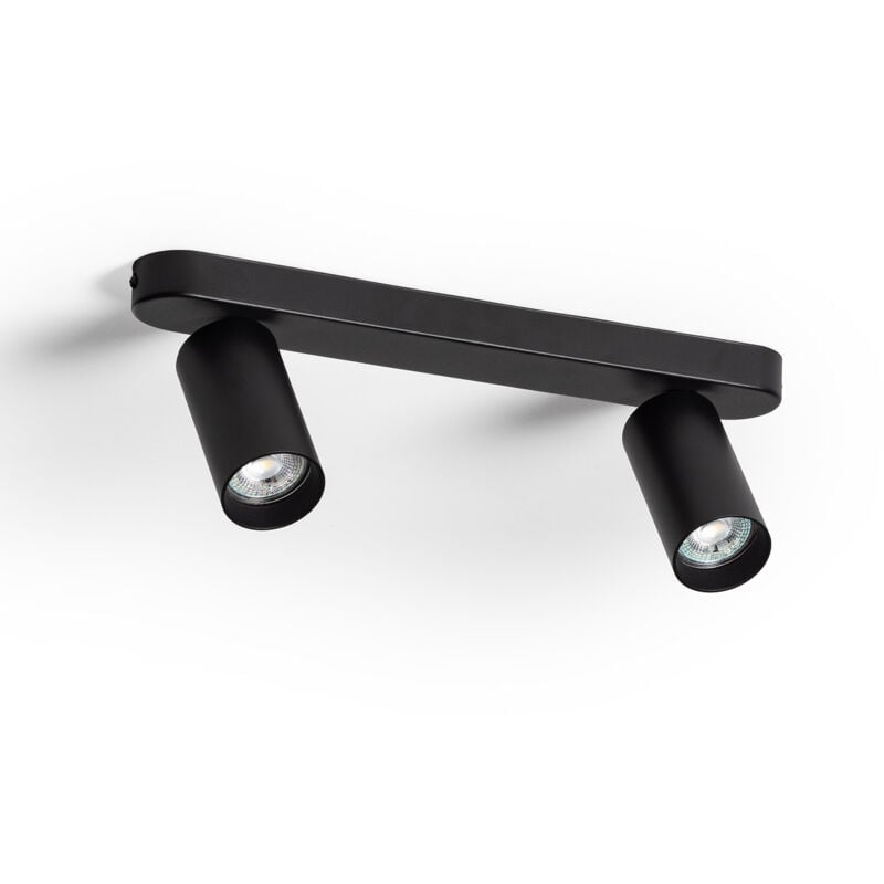 Plafonnier Orientable Emir 2 Spots Noir