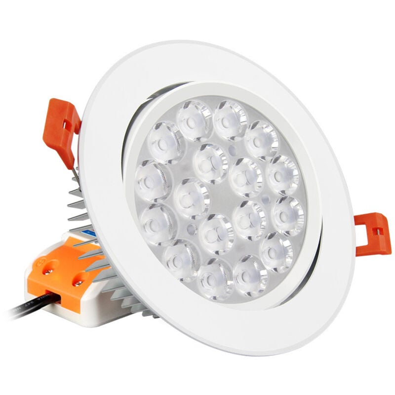 Plafonnier led Encastrable Dimmable 9W 780lm 15° Ø135mm Orientable 30° 4/8 Zones - rgb+cct 2700K-6500K pilotable 062