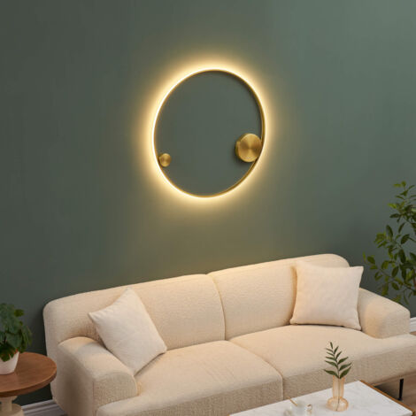 Plafonnier ou grande applique dimmable cercle laiton 80 cm - Ceira