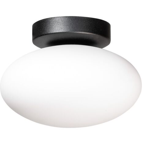 Plafonnier ovale en verre blanc OMI Zuma Line 1xG9
