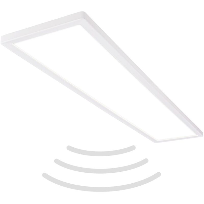 Briloner - Plafonnier led ultraplat avec détecteur de mouvement - Lampe de salle de bain led IP44, panneau de plafond extra plat pour les pièces