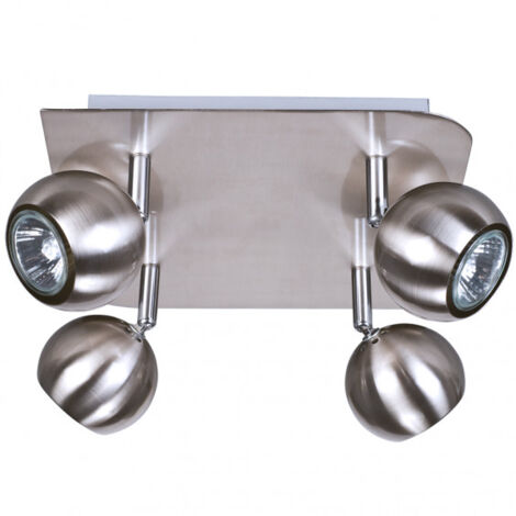 Plafonnier patère orientable bowl GU10 4x35W alu