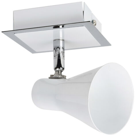 Plafonnier patère orientable GU10 max 1x11W blanc