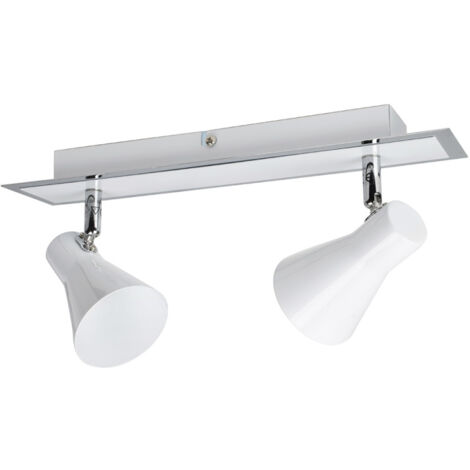 Plafonnier patère orientable GU10 max 2x11W blanc