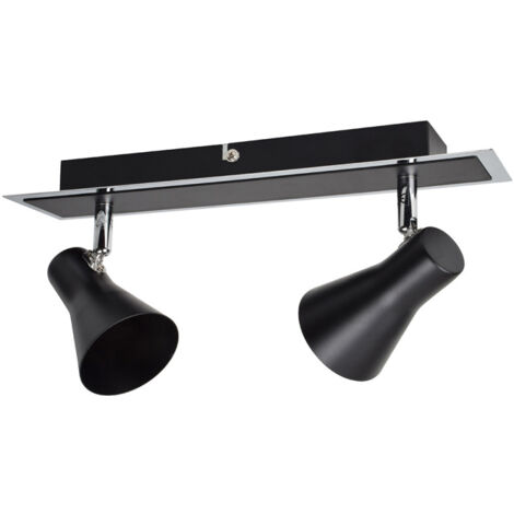 Plafonnier patère orientable GU10 max 2x11W noir