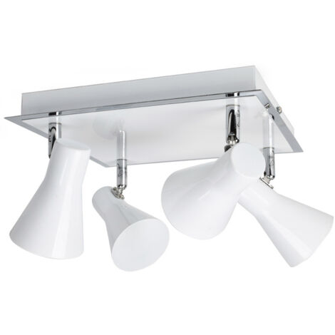 Plafonnier patère orientable GU10 max 4x11W blanc