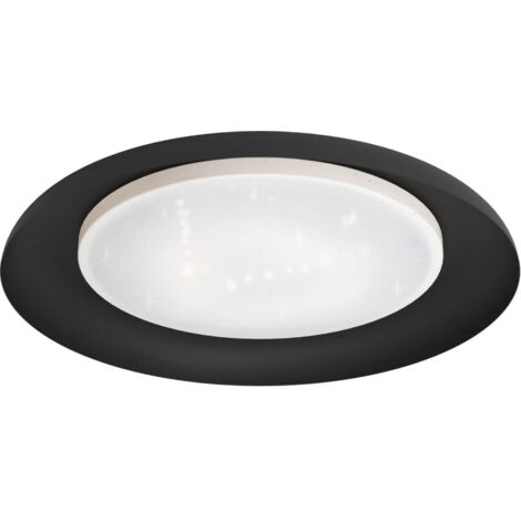 Plafonnier Penjamo Noir Blanc H: 6.5 Ø: 46,5cm 3000k
