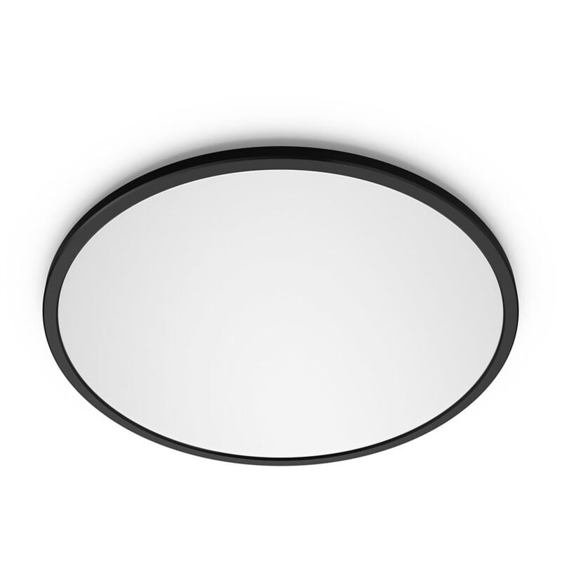 Philips Plafonnier LED Superslim Sceneswitch 15W 3 ambiances, 3x25x25 cm, 2700K, 1300 lumen, Noir