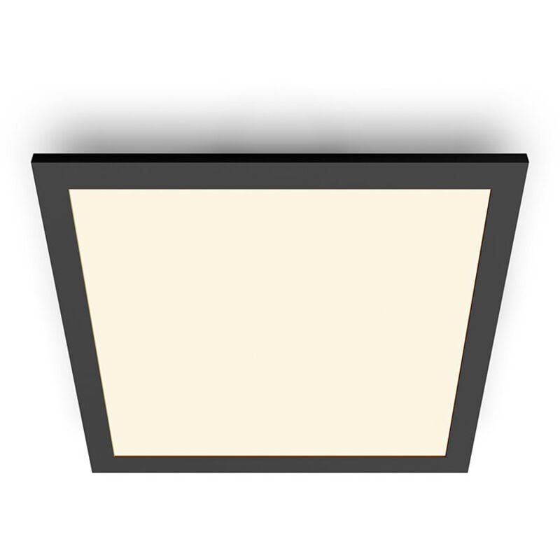 Philips - Panneau led Sceneswitch 3 ambiances différentes, 12W, carré, Noir, 4x30x30 2700K, 1100 lumen