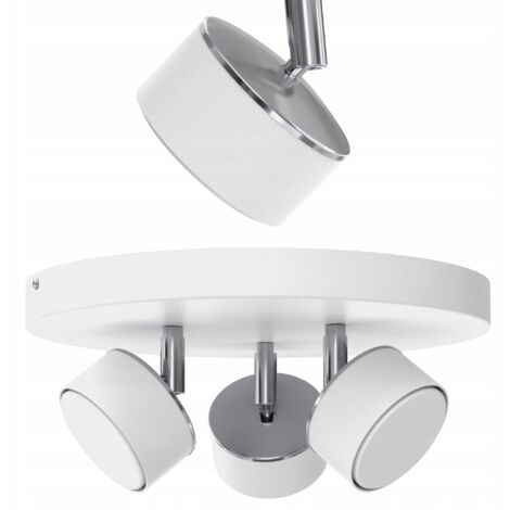 PLAFONNIER PLAFONNIER BLANC CHROME MOBILE LED GX53 LAMPE 3 POINTS POLONAIS